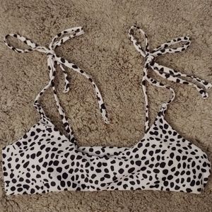 Polka dot bow tie bikini top